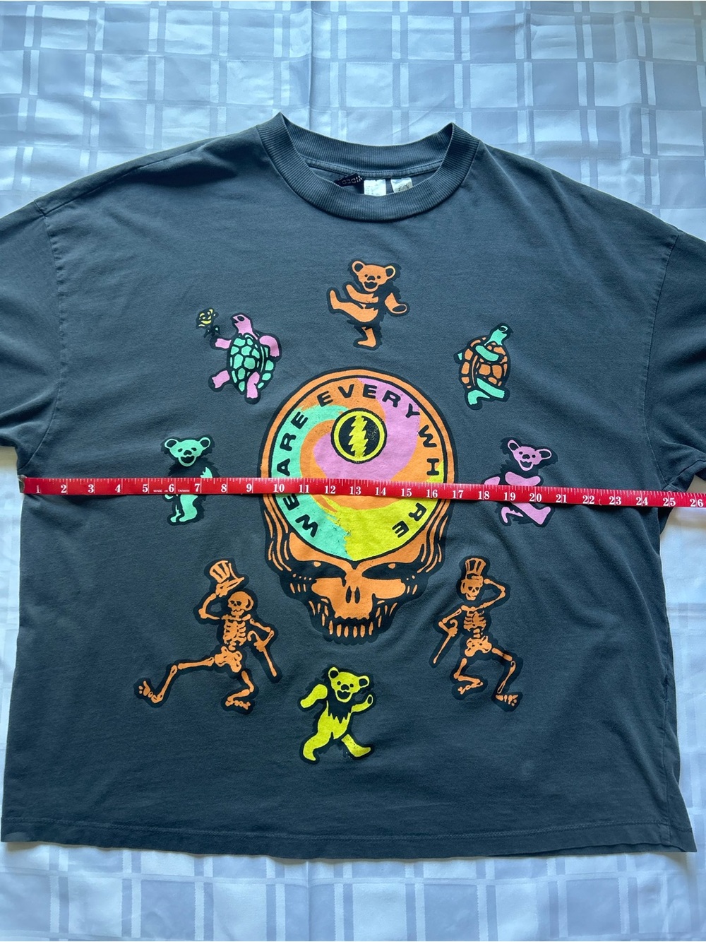 H&M Divided x Grateful Dead We are Everywhere Oversized Grey T-shirt - Picture 5 of 10